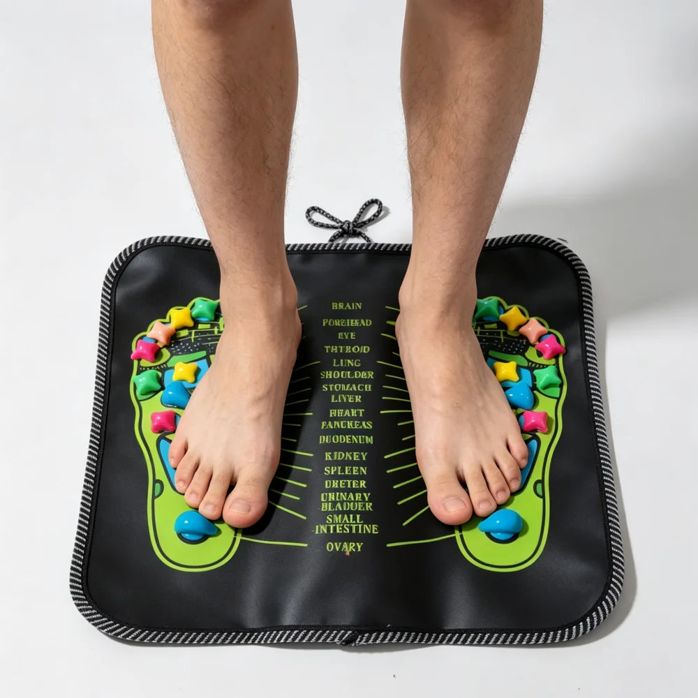 Foot Massage Mat Portable Foot Pressure Board Comfortable Walk Massage Tool for Daily Foot Relaxation at Home