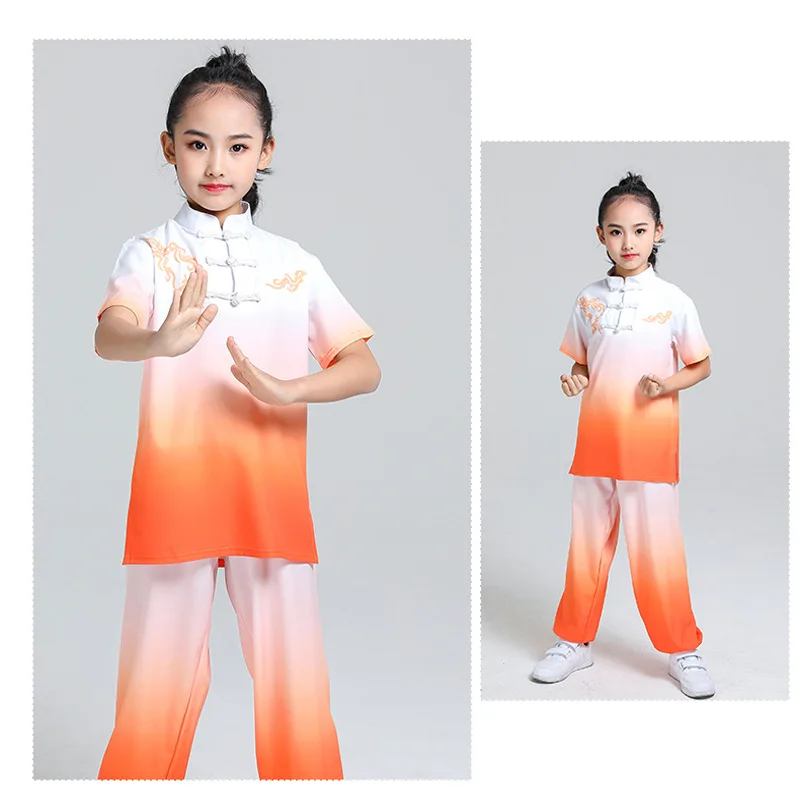 Kinder Erwachsener Mann Jungen Tai Chi Uniform Sommer Kurzarmhose Kung Fu Wushu Kleidung Vintage traditionelle Flügel Chun Kostüm