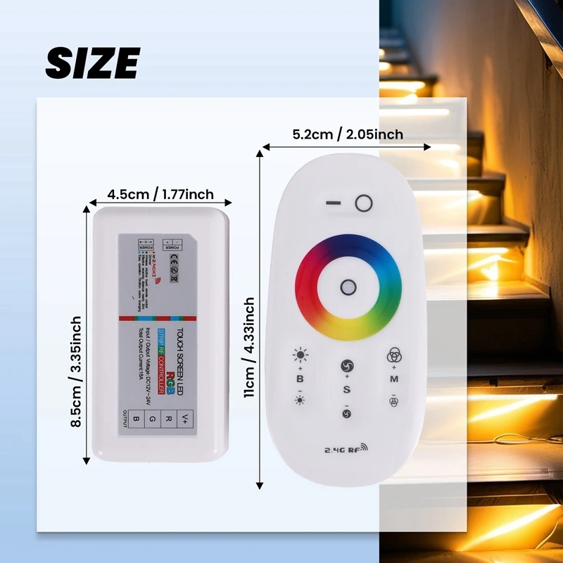 RF LED Remote Controller 2.4Ghz Wireless RF Touch LED RGB Dimmer Controller For 5050 3528 RGB LED Strip Light 12V/24V