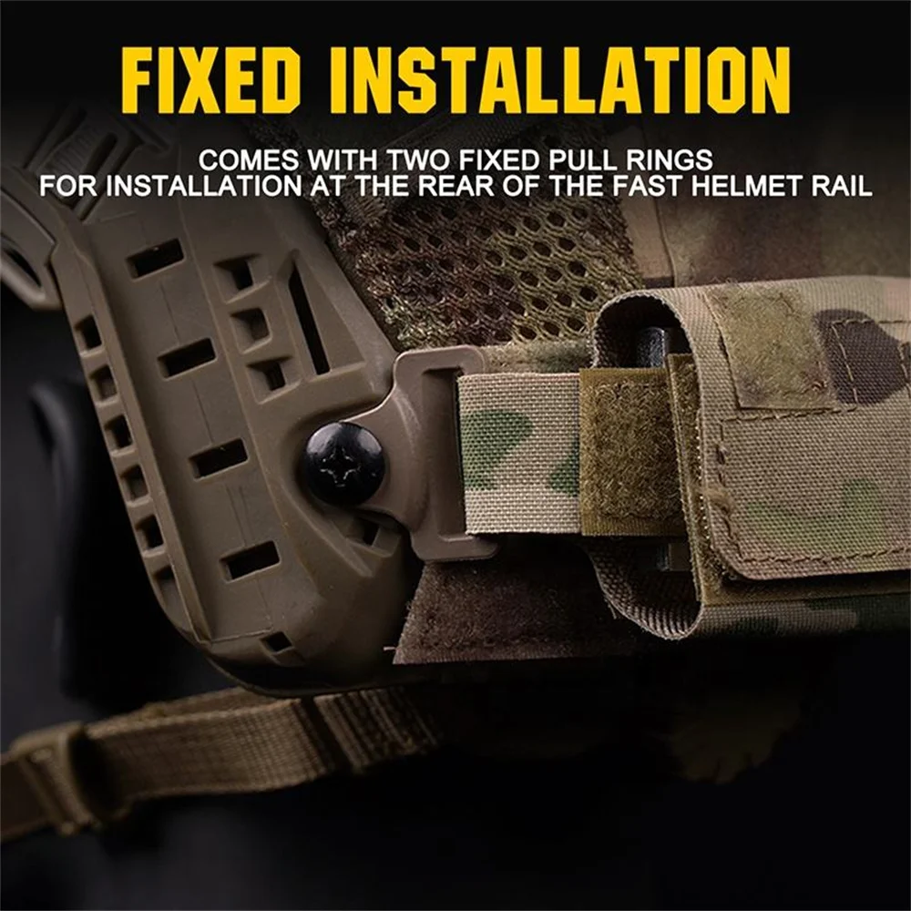 

Helmet Counterbalance Weight Bag Tactical Helmet Balance Counterweight Bag Battery Pouch for Airsoft Helmets Accessories