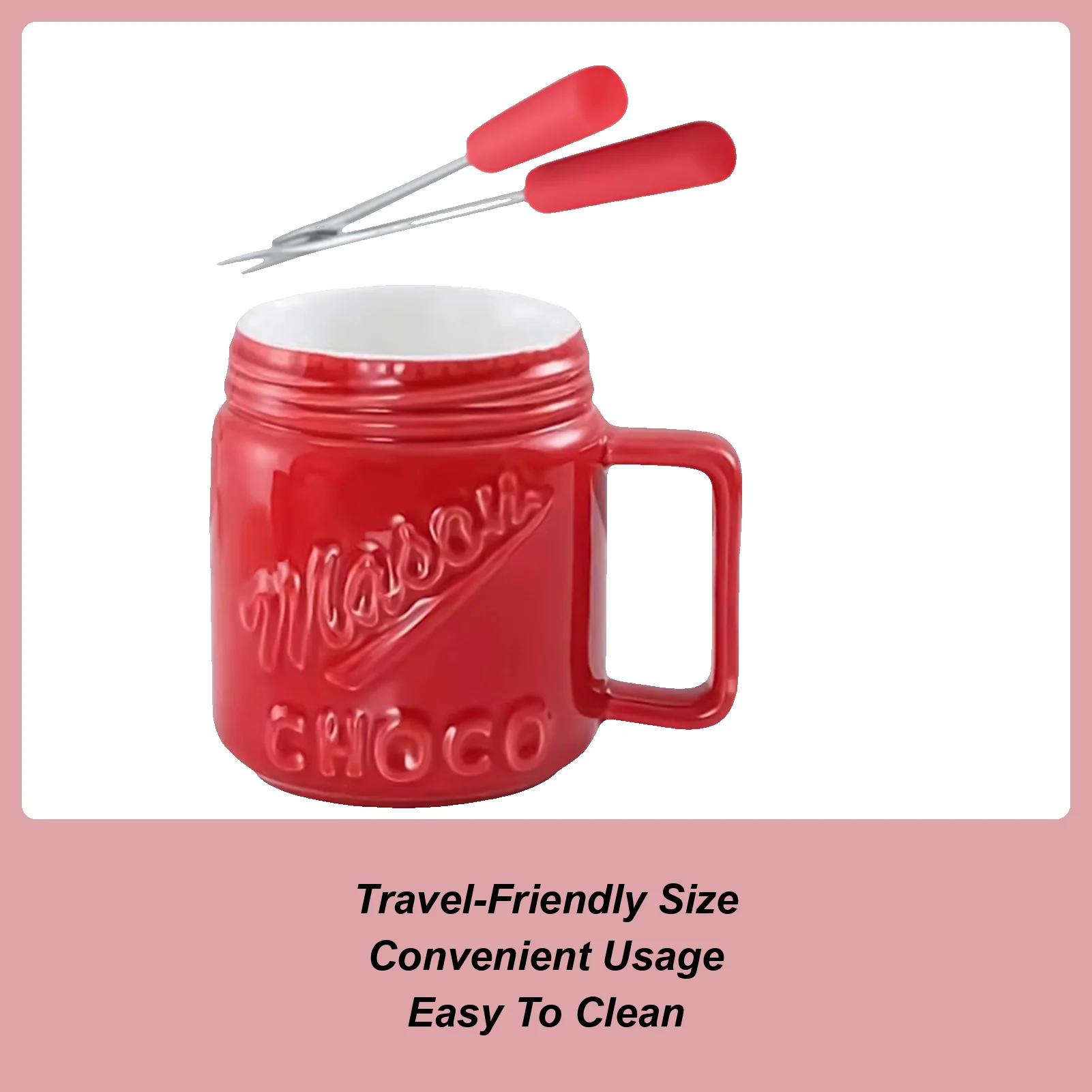 

200 мл шоколадная чашка для фондю с вилкой, керамическая кружка с тиснением, чашка для жаркого плавления, чашка для плавления шоколада для сыра с маслом