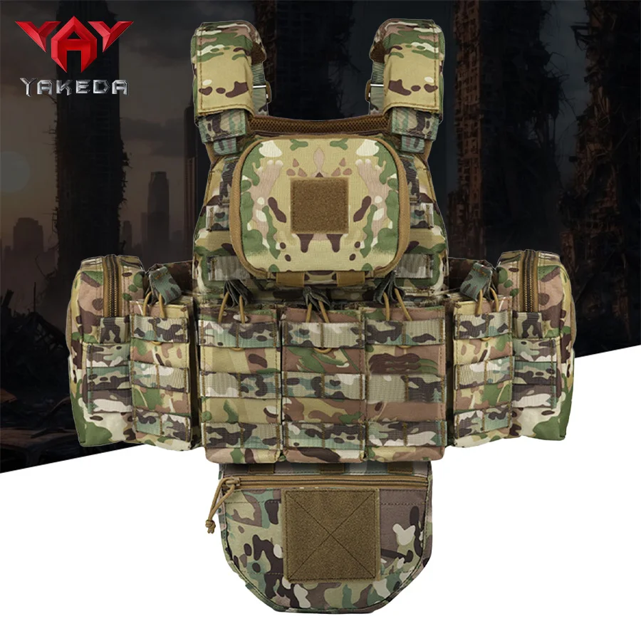 YAKEDA   Five piece equipment bag training vest, waterproof, detachable and expandable, wear-resistant and tear resistant