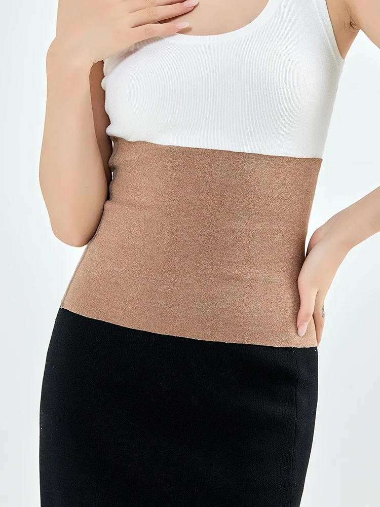 Silk Wool Waist Support Thin Unisex Abdomen Back Pressure Warmer High Elastic Stoma Bag Support Inner Wear Cold Day Cummerbund