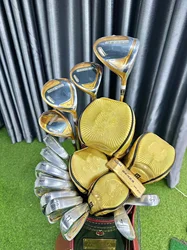 Complete Golf Clubs Set with Graphite Shaft, Golf Clubs 10.5 S, R, SR Driver, Fairway, Hybrid, P201 Putter, Irons, 14Pcs