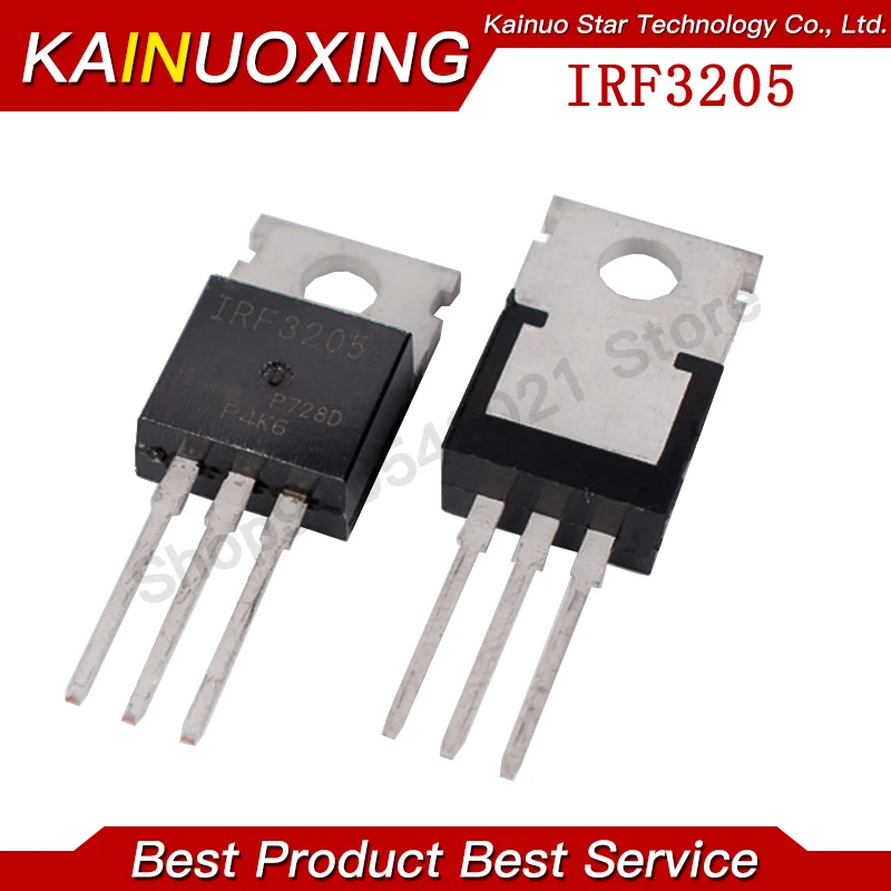 10pcs IRF3205PBF IRF3205 TO-220 MOS transistor de efeito de campo Inversor Transistor de efeito de campo