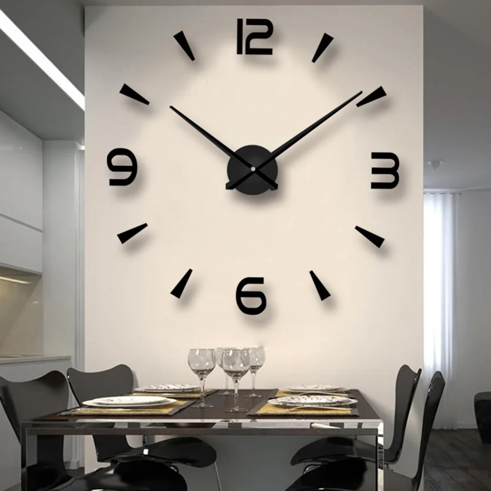 

Acrylic Wall Clock Round Silent Number Dial For Home Decor Bedroom Living Room Cafe Bar Hotel Decorative Clock