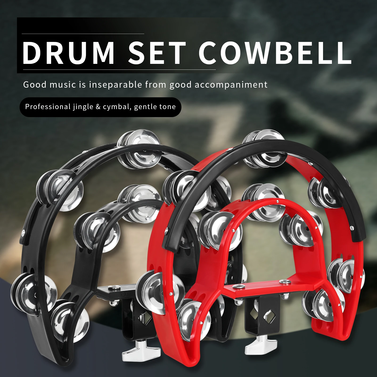 IRIN Double Layer Hand Ringer ABS Black Red Material Band Entertainment Dedicated Double Row Hand Ringer Percussion Istrument