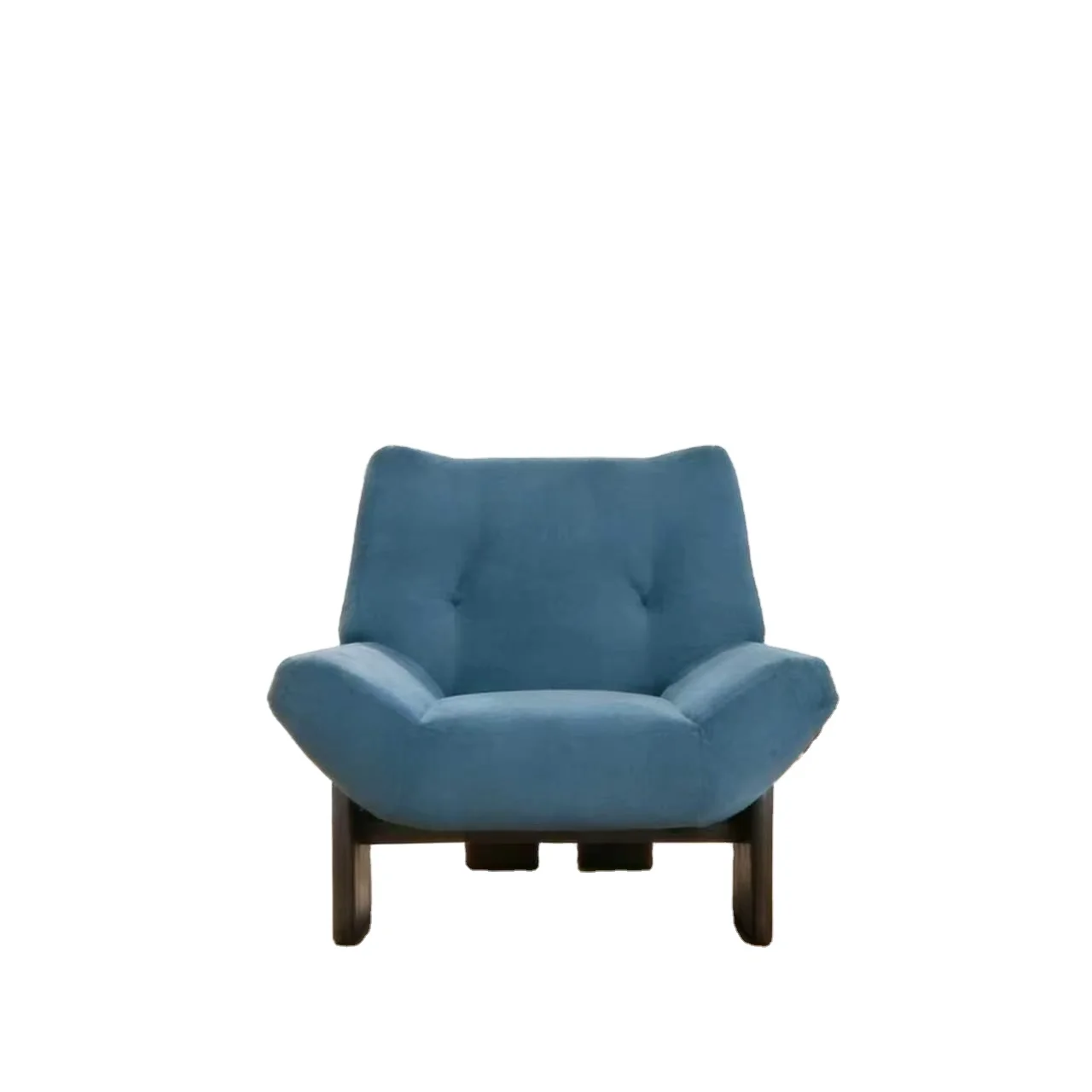 # Hot Sale Emmi Lounge Chair Teddy Fleece Solid Wood Legs High-End Designer Single Lazy Chair For Living Room Bedroom Hotel