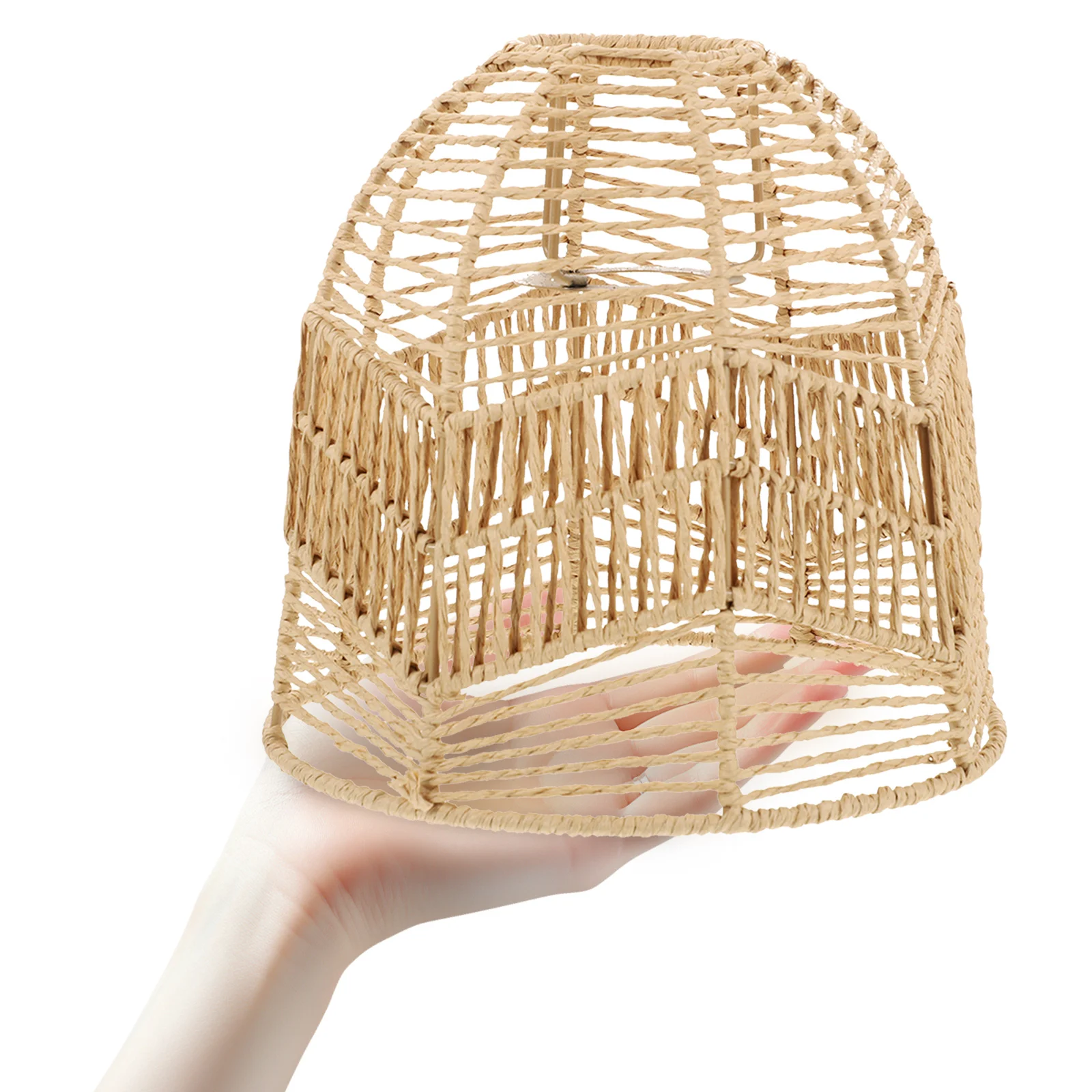 

Imitation Rattan Lamp Shade Exquisite Woven Lampshade for Chandeliers Living Room Study Room Light Shade Decor