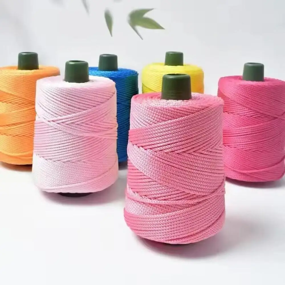 1pc Crocheting light weight Rope cool Hollow yarn to crochet Summer Sun Hat Hand Knitting thick threads bag hat Cushion