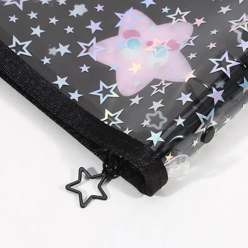 A5/A6 دفتر أوراق فضفاضة مكون من 6 فتحات مع سحاب وحواف ألبوم صور Guka Idol بطاقة صغيرة 1 قطعة كتاب شل أو 10 قطعة صفحات داخلية