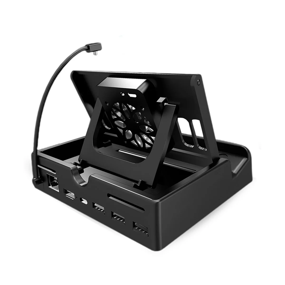 

N27R For Steam Deck Dock 6-in-1 Dock with Cooling Base USB 3.0HDMI Compatible 4K@60Hz RJ45 Gigabit Ethernet PD100W Hub