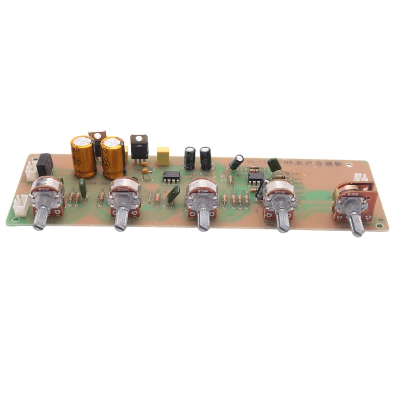 2.0 HIFI AN4558 Audio Preamplifier Bass Midrange Treble Balance Adjustable Audio Preamp Finished Board With Tone Control