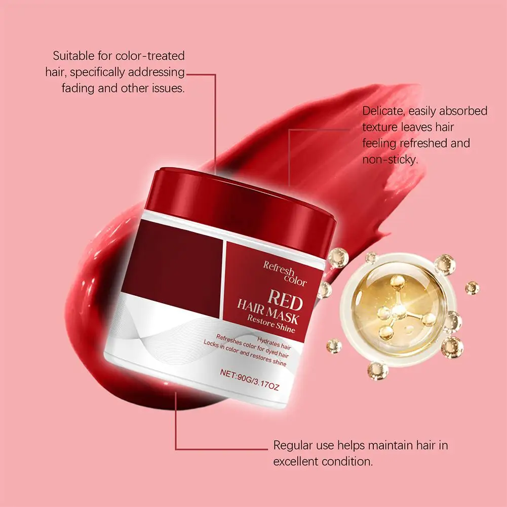 90 جرام يغذي بعمق يصلح قناع الشعر منعش غير دهني بلسم الشعر الناعم يعزز قناع الشعر اللامع #3