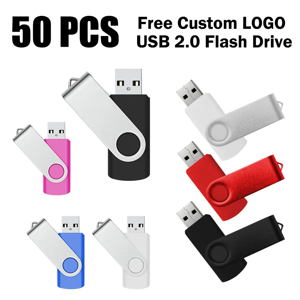 

50Pcs Free Logo/shipping USB Flash Drives 4G 8GB Pen Drive 16GB 32GB Flash Disk 64GB 128GB USB Memory Stick 256MB 512MB 1GB 2GB