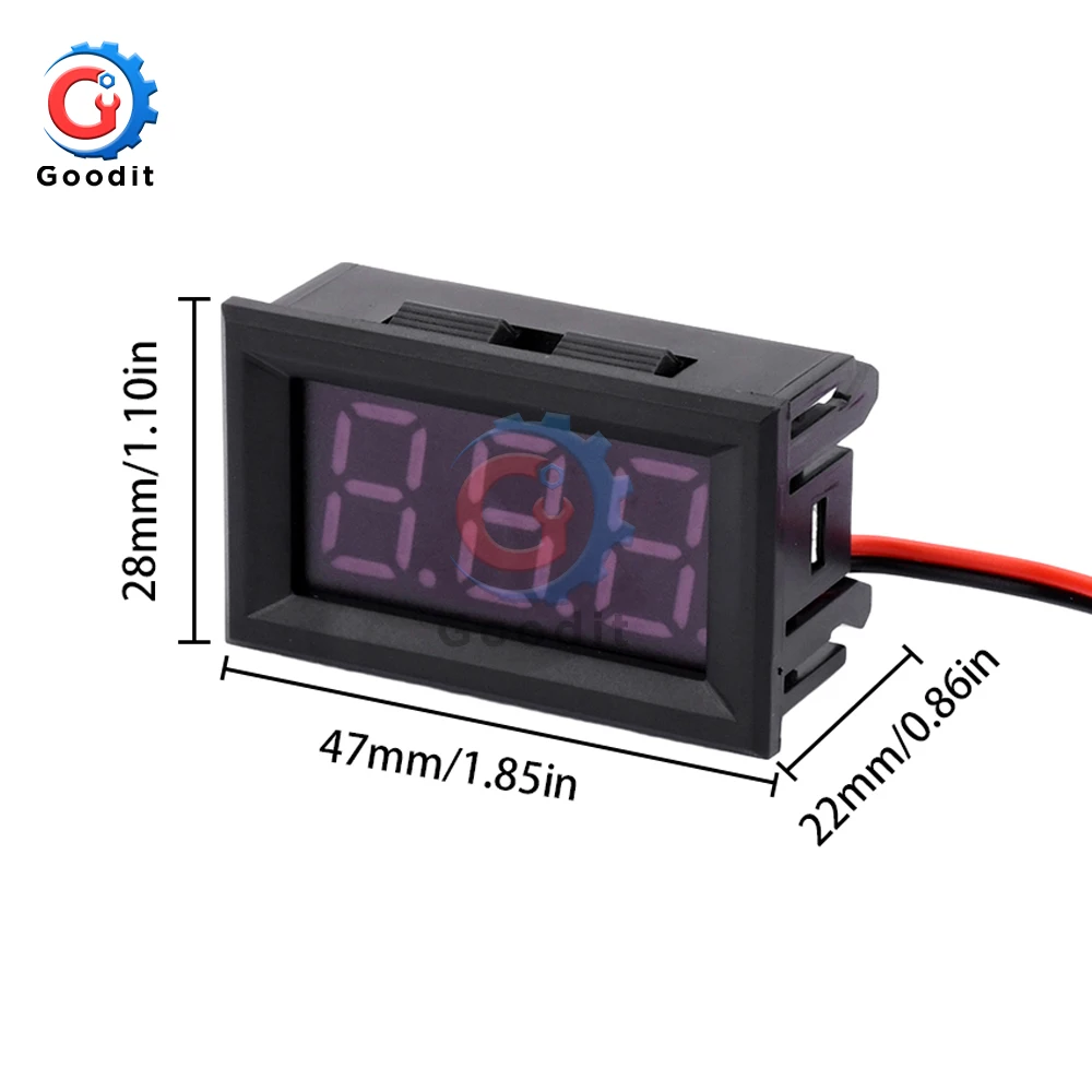 Digital Voltmeter AC70~500V Voltage Panel Meter Red/Blue/Green/White/Orange For 12V 24V 110V 220V Electromobile Motorcycle Car