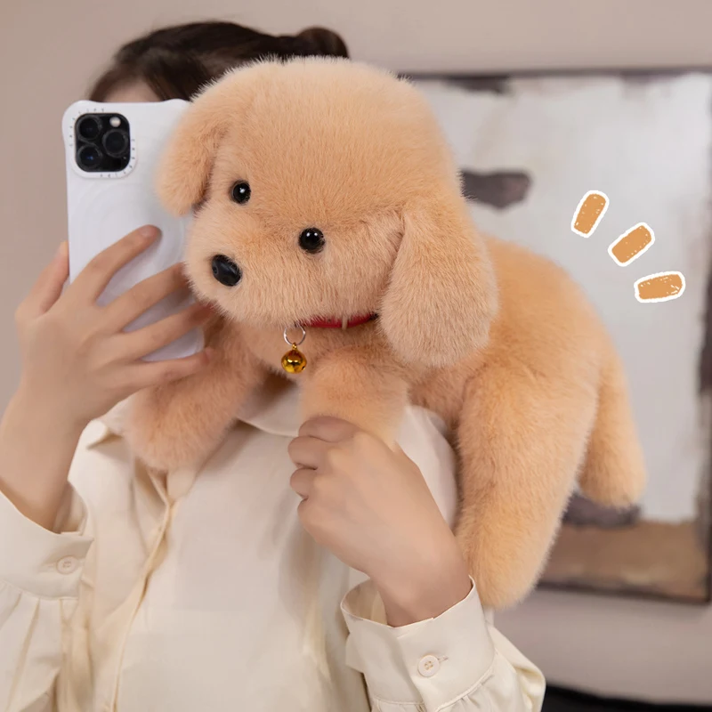 Nette Labrador Hund Plüsch Spielzeug Lebensechte Welpen Weiche Puppe Gefüllte Reallife Tier Liegen Position Hund Kissen Kinder Spielzeug Geburtstag Geschenk