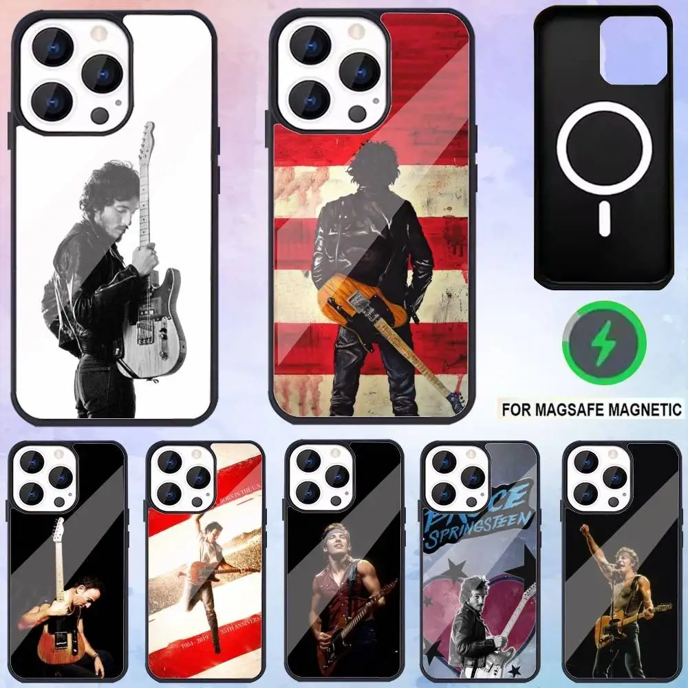 

Bruce Springsteen Phone Case For iPhone17,16,15,14,13,12,11 Plus,Pro Max Magnetic Magsafe Wireless Charging