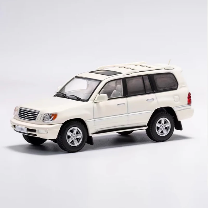 Diecast 1: 64 escala 1:64 vehículo todoterreno de lujo simulación coche en miniatura de aleación LX470 juguete terminado Hobby colección ornamento
