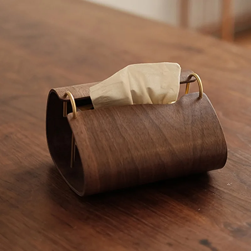 

Modern Simple Creative Tissue Boxes Luxury Wood Grain Household Coffee Table Tissue Storage Boxes Home Decoration Accessories