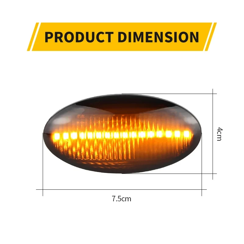 2PCS LED Side Marker Turn Signal Sequential Blinker Light Indicator Lamp For Suzuki Swift SX4 Vtarai Jimny APV Alto Ignis Splash