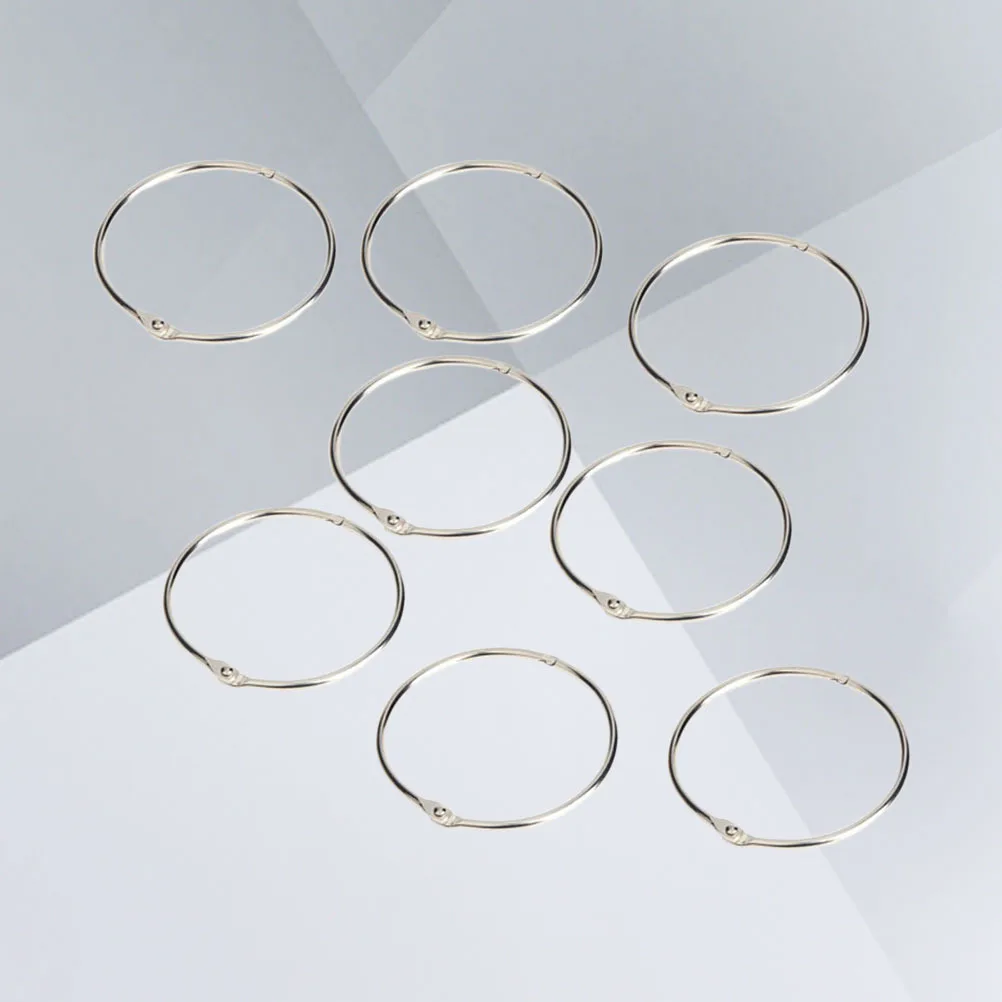 50 قطعة حلقات الموثق الصلب السلس الفضة إنهاء الحديد كتاب خواتم للمنزل مكتب المدرسة الايداع الحرفية DIY بها بنفسك المجلات سجل القصاصات #3