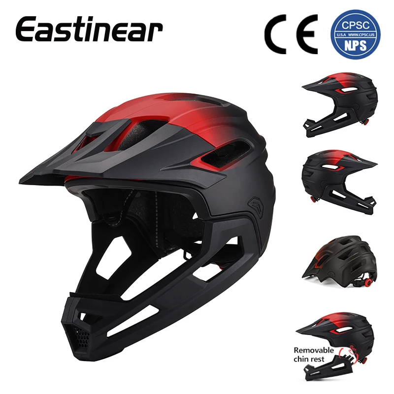 Eastinear 2023 Fahrradhelm für Erwachsene, abnehmbarer Integral-Motorradhelm, leichter Schutzkopf, Sicherheit, einteiliges Formteil 3