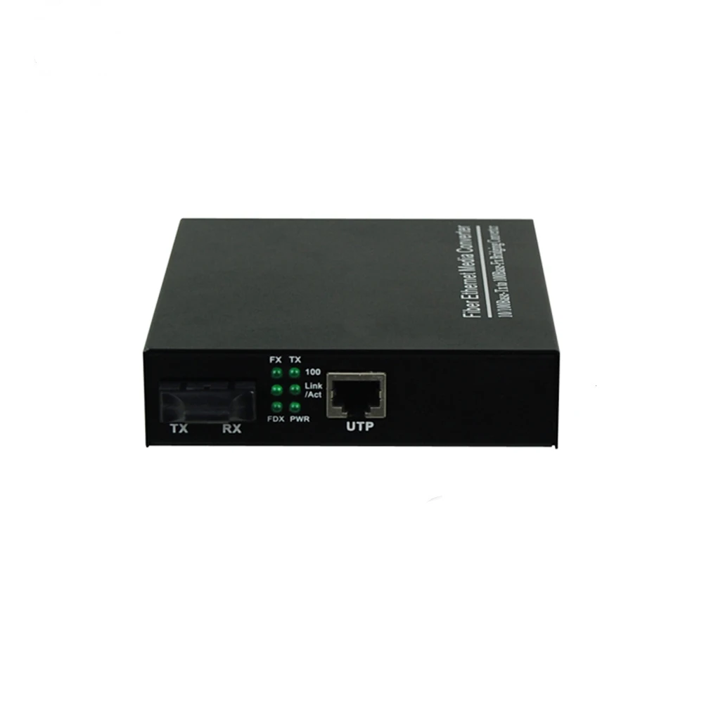 FE 광섬유 미디어 컨버터 전원 외부 100M 이더넷 RJ45 광섬유 850/1310/1550 nm SC FC LC SFP 광섬유 커넥터