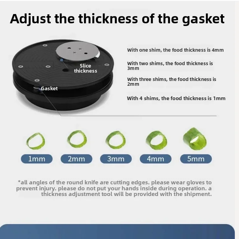 

Commercial Vegetable Chopper Machine：Multi-Functional Slicer for Spring Onion/Chili/Garlic Restaurant Potato Ginger Shredding