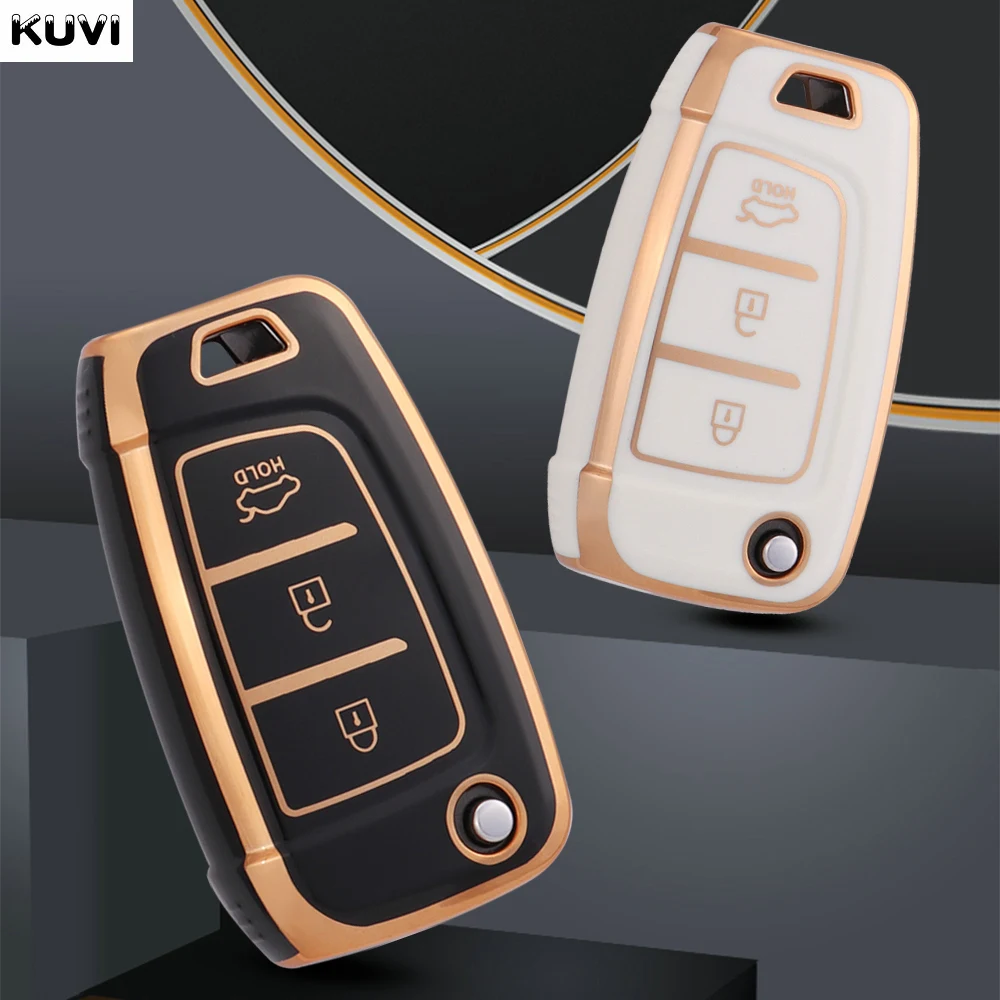 TPU Car Remote Key Cover Case For Hyundai Elantra Solaris I30 I35 I40 Ix35 Sonata SantaFe Verna Tucson Celesta Accent Creta Kona