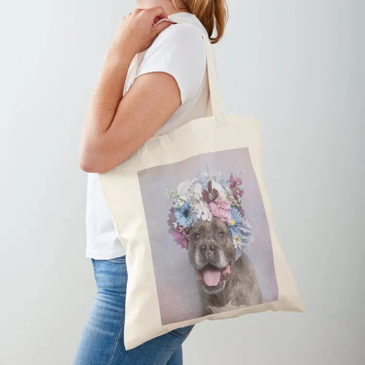 Flower Power, Rumple Tote Bag Fabric bag Canvas shoulder bag Canvas stote
