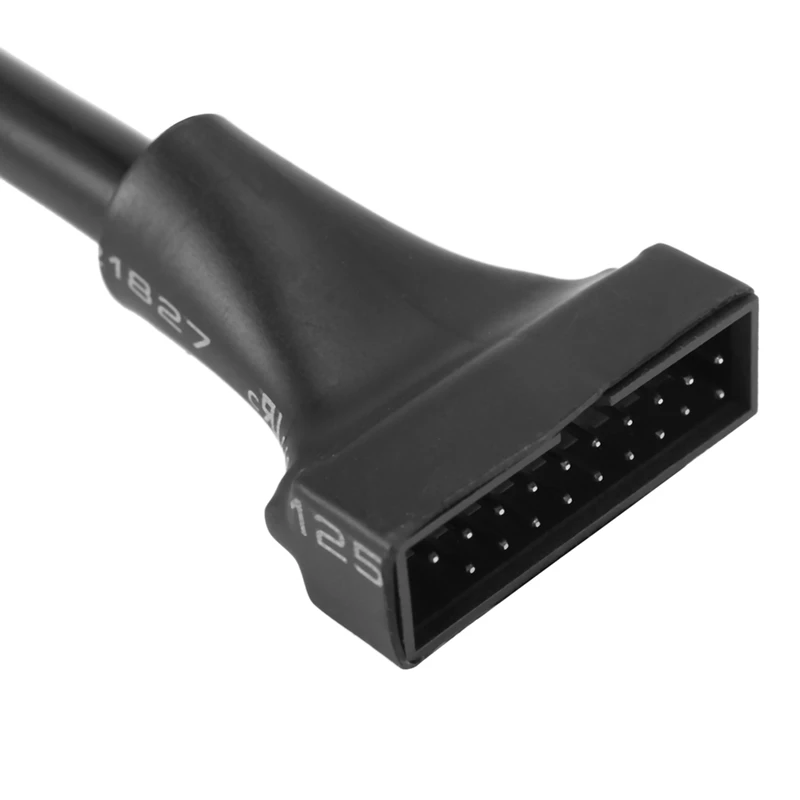 Quente ttkk 4x preto usb 2.0 9 pinos fêmea para usb 3.0 20 pinos macho cabo adaptador conector