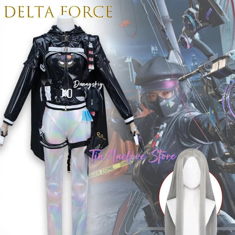 

Delta Force Luna Косплейコス Rosen Полный комплект Arknights Black Horizon Luna Косплей Наряд Аниме Персонаж Хэллоуин Disfraz Mujer