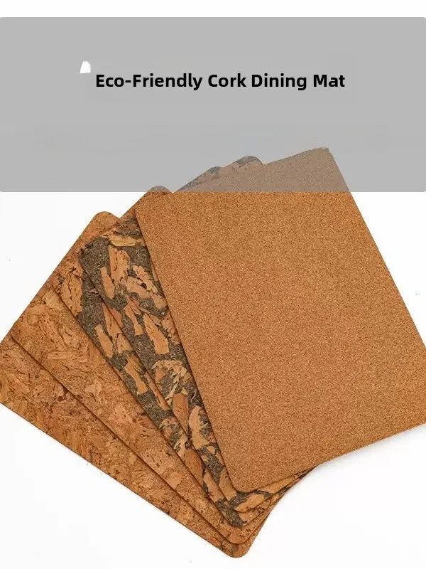 Tapete cuadrado de madera resistente al calor de corcho puro l, posavasos para mesa de comedor, tapete para mesa de té antiescaldado, encimera de cocina