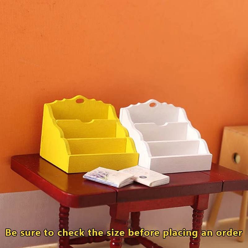 

1:12 Dollhouse Mini Desktop Storage Rack Simulation Bookshelf Home Decor Accessories