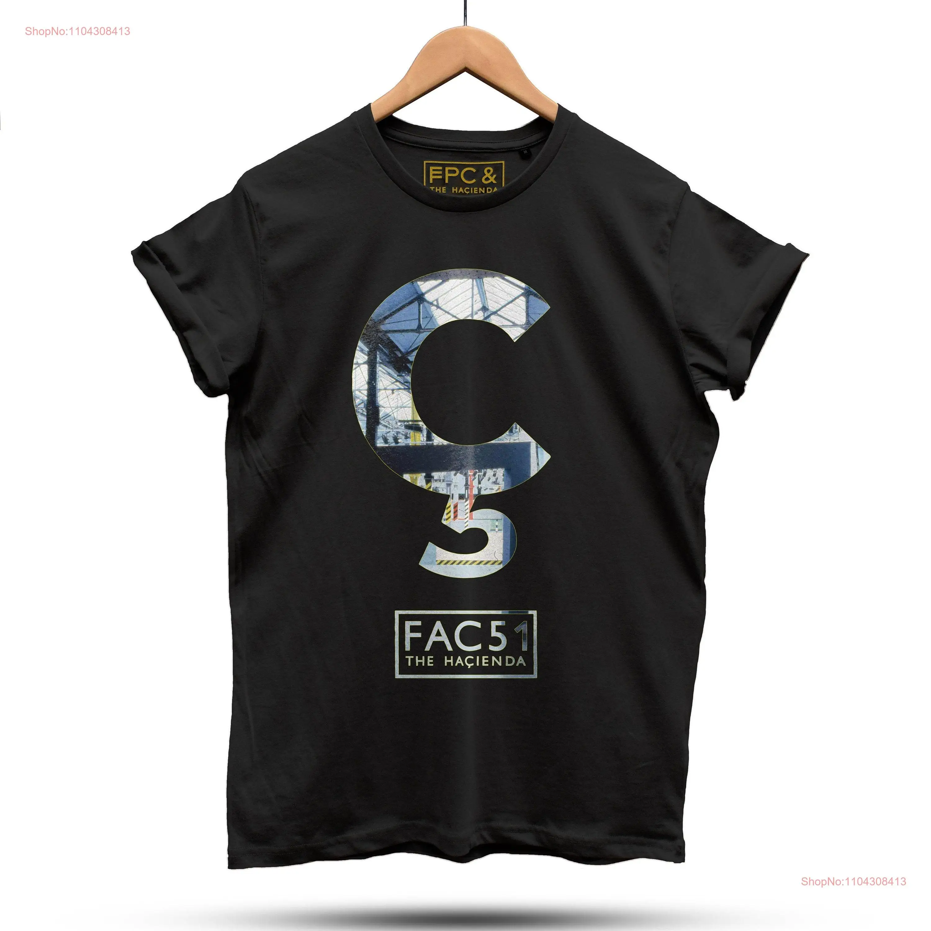 Official Hacienda FAC51 Cedilla T Shirt Black long or short sleeves