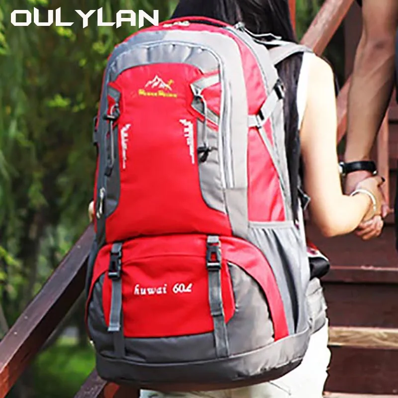 2024 Large Capacity 60L Backpack for Men Women Outdoor Hiking Knapsack Waterproof Camping Travel Bag Sports Climbing Rucksack