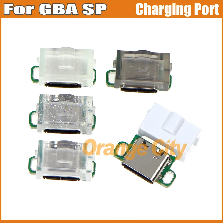 1pc Charging Port with Cover For GBA SP Charging Socket For Gameboy Advance SP Charging Interface to USB-C USB Type-C Port