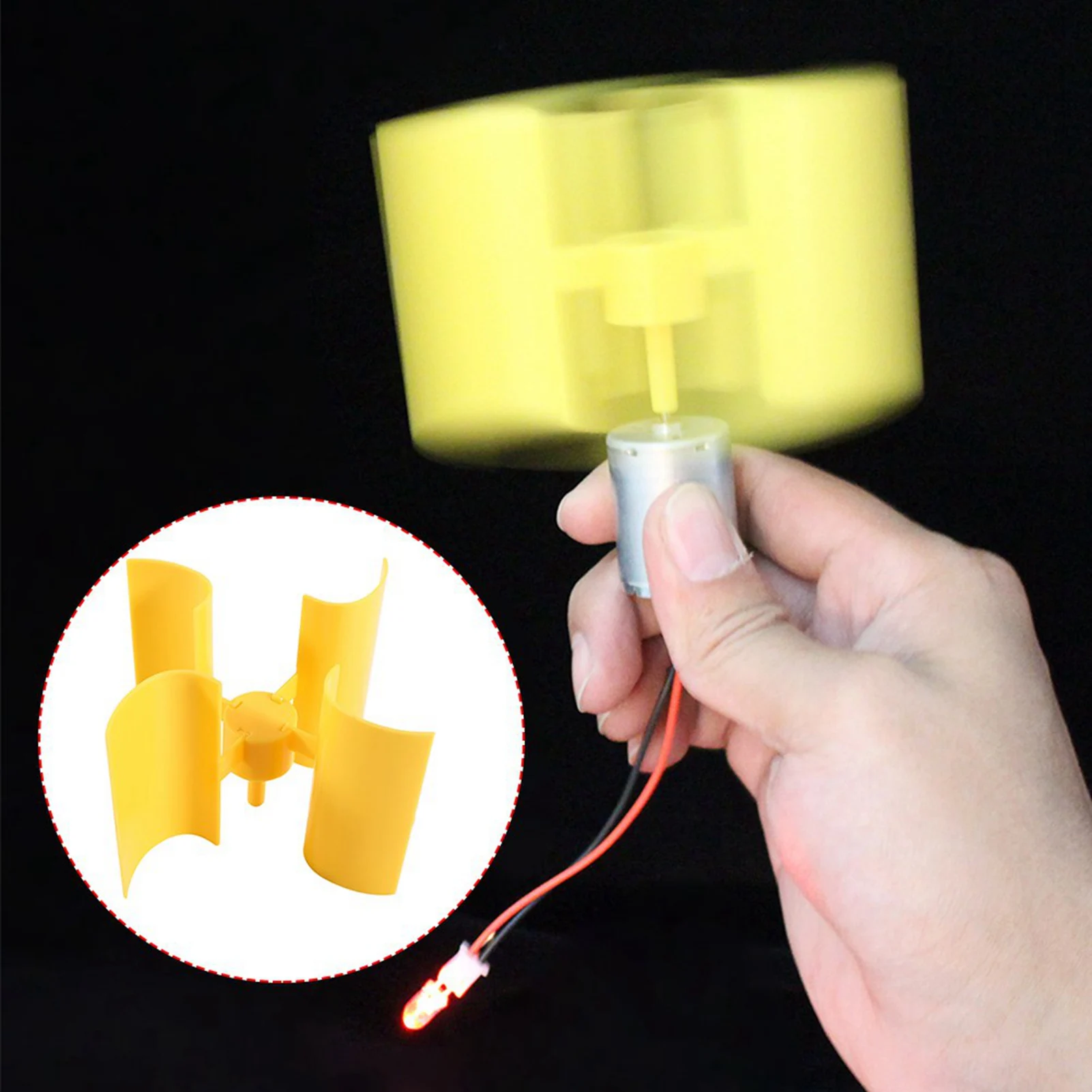 DIY Kit Small Motor Vertical Wind Turbines Blades Breeze Electricity Generator Science Model Wind Energy Vertical Wind Generator