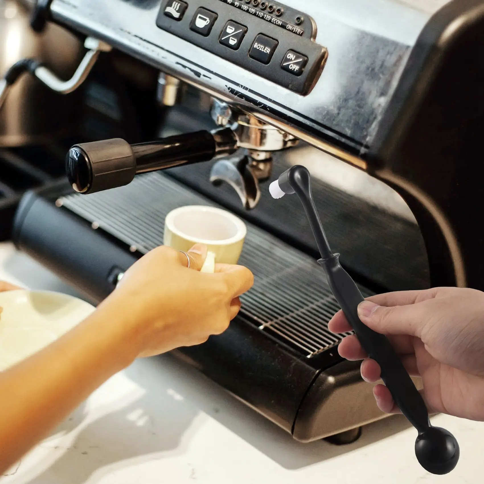 A76G-Coffee Machine Cleaning Set,Coffee Machine Brush Back Flush Insert Metal Blind Filter 58 Mmfor Espresso Machine
