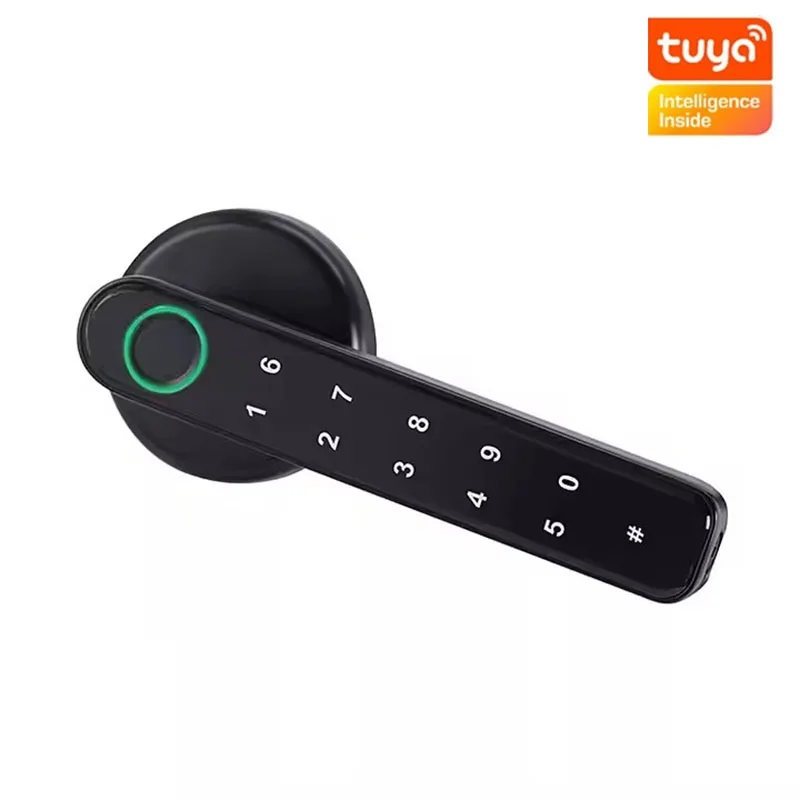 Bedroom Door Smart Lock USB Rechargeable Tuya APP Bluetooth Fingerprint Lock Password Biometric Keyless Security Smart Door Lock