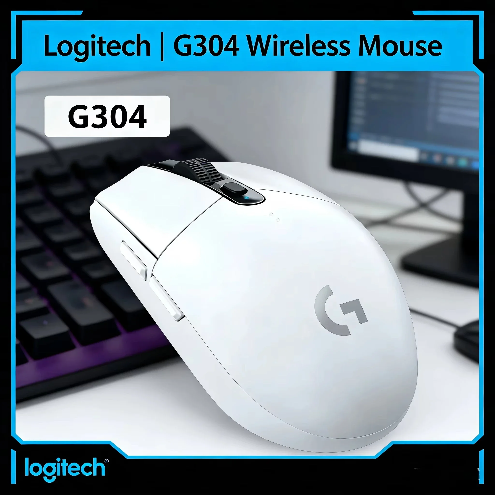 Logitech G304 Ultra Fast Wireless Gaming Mouse Lightspeed Hero 12K Sensor for FPS Laptop PC