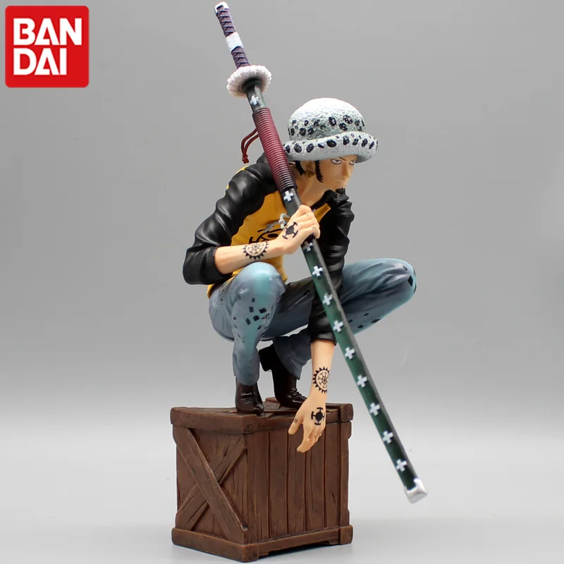 Figurines d'action de dessin animé One Piece, posture de squat, loi de l'eau Trafalgar D, le royaume de FTP, modèle d'ornement de renforcement, jouet pour enfant