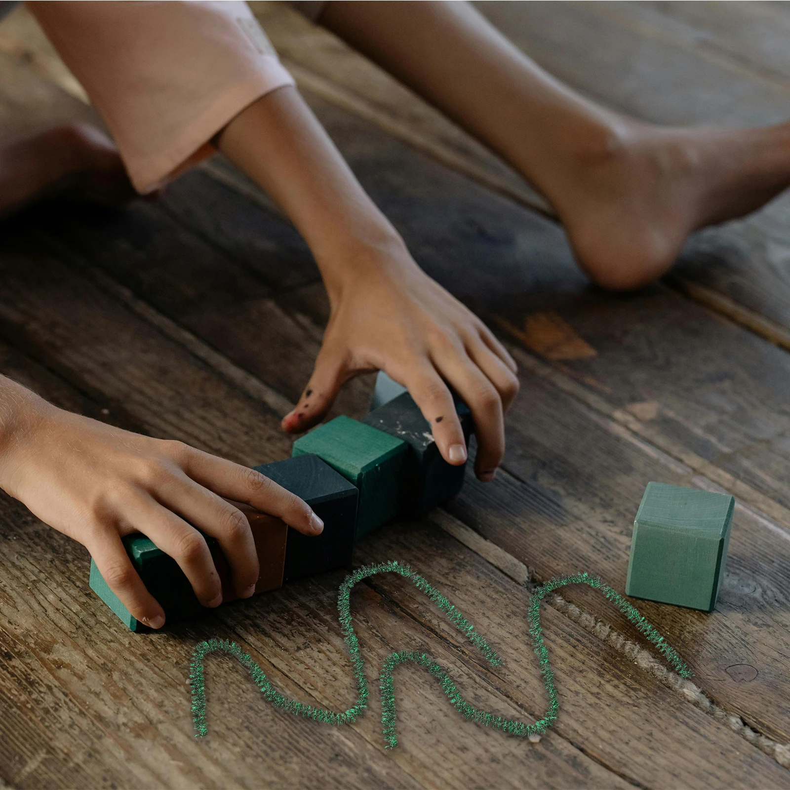 200 قطعة من أعواد اللامعة DIY قضبان لامعة ملونة سهلة الانحناء مادة حرفية تعليمية للأطفال حفلة إبداع الخيال