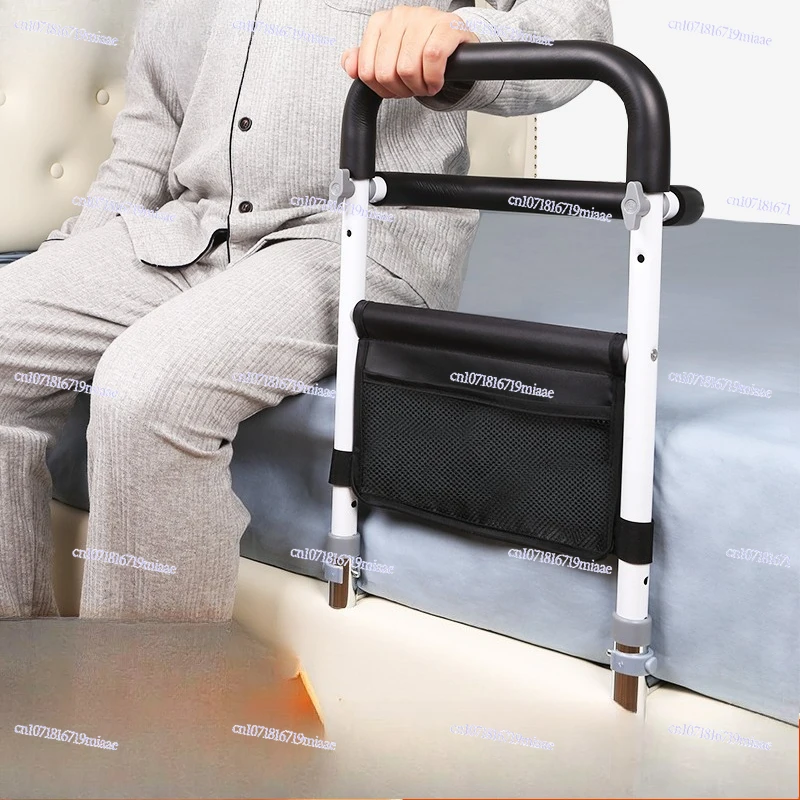 

Height Adjustable Bed Rail for Elderly Adults, Assistance for Getting in And Out of,Bed Assist Bar with Storage Pocket