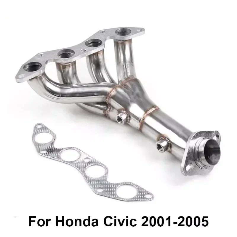 New  Automotive Modified Stainless Steel Exhaust Manifold For Honda Civic 01-05 DX/LX EM/ES D17A