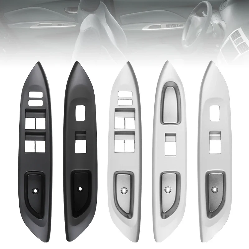 For Toyota Yaris 4D Sedean/vios 2006-2016 LHD 1Pcs Black /Siver Power Window Switch Bezel Armrest Upper Panel Part 74232-52330