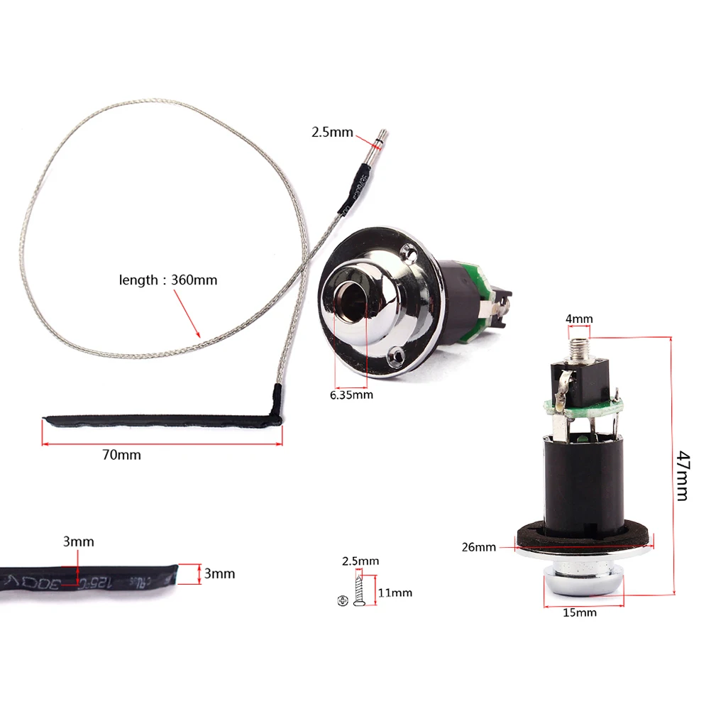 

Professional Guitar Pickup Adjust Volume and Sound Pickup for Acoustic Guitar Ukulele Portable Musical Under-Saddle Pickup