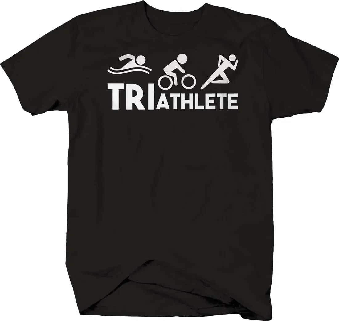 

Triathlete Swim Bike Run Endurance Sport Stamina Persistence T-Shirt. Summer Cotton Short Sleeve O-Neck Mens T Shirt New S-3XL