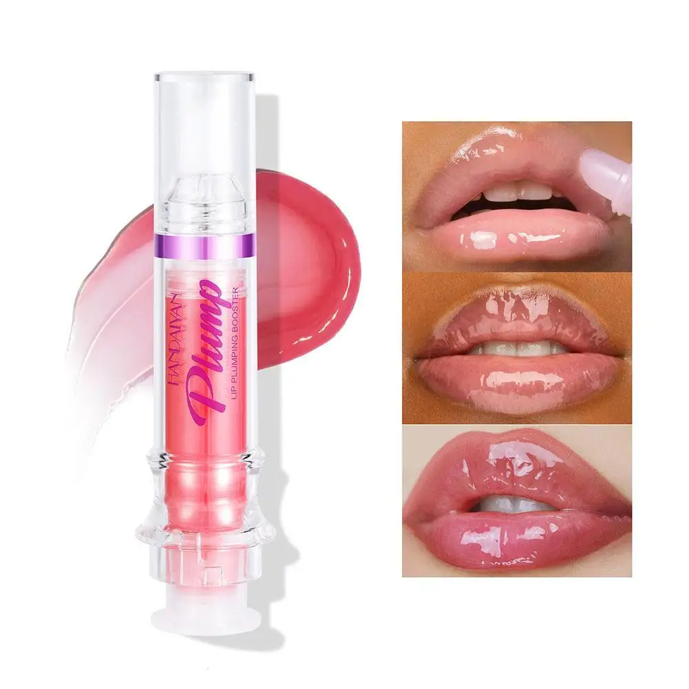 HANDAIYAN Lip Plumping Booster Gloss, Plumper Olhando Lábios, Extremo Cristal Volume Lip Oil, High Shine, Plumper Oil